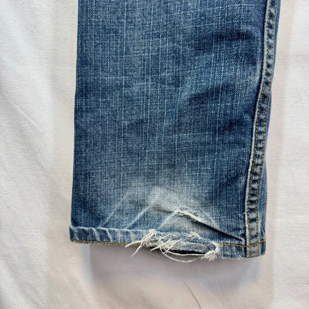 Levi's 505 Regular Fit‎ Jeans Distressed Denim Pants Medium Wash Sz 31x32